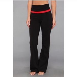 NWT Spanx Power Pant Color Band Black Pants Flare Leggings Yoga Pants Sz Small